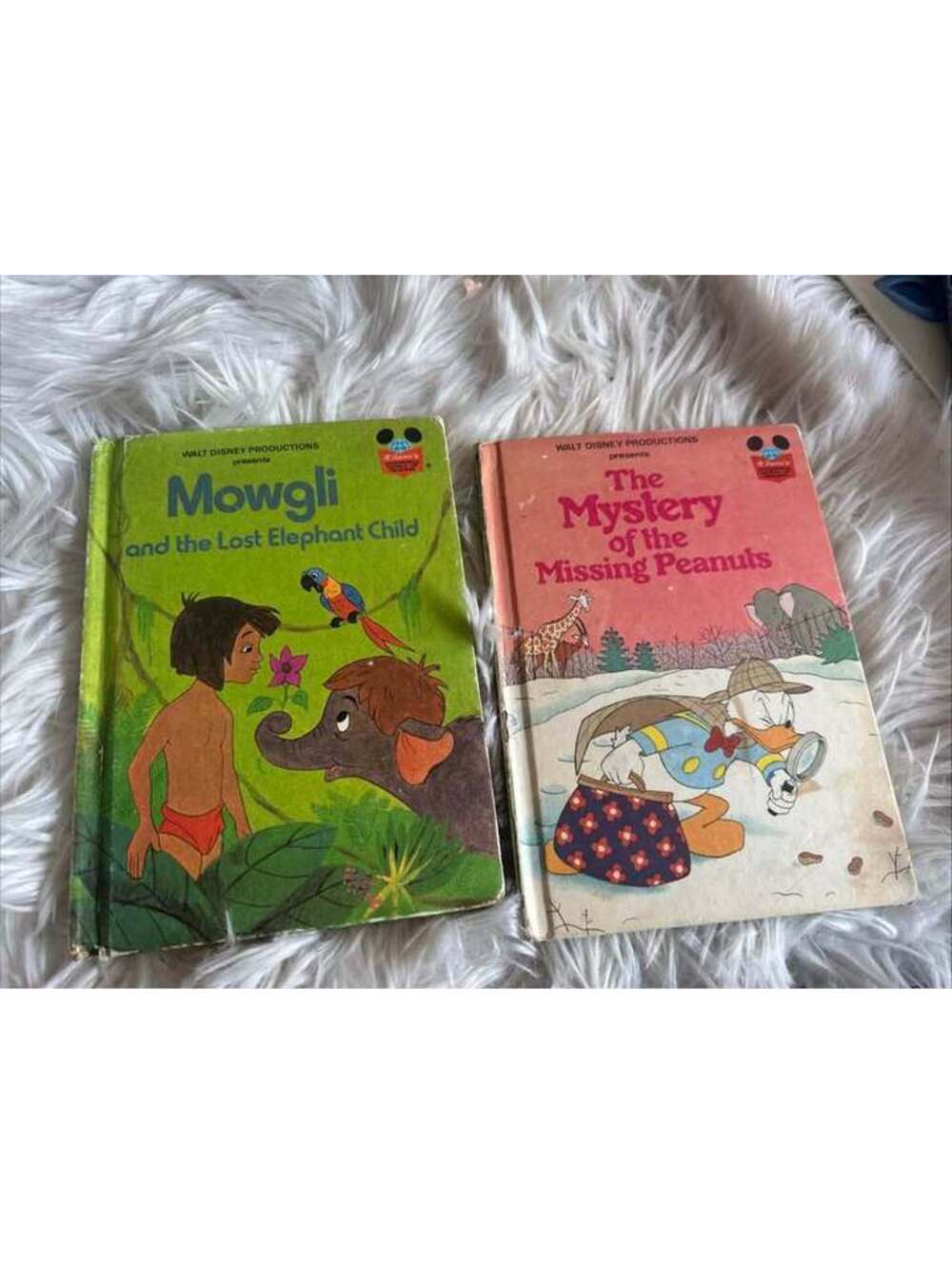 Vintage Disney's Wonderful World of Reading Books - Mowgli and Donald Duck